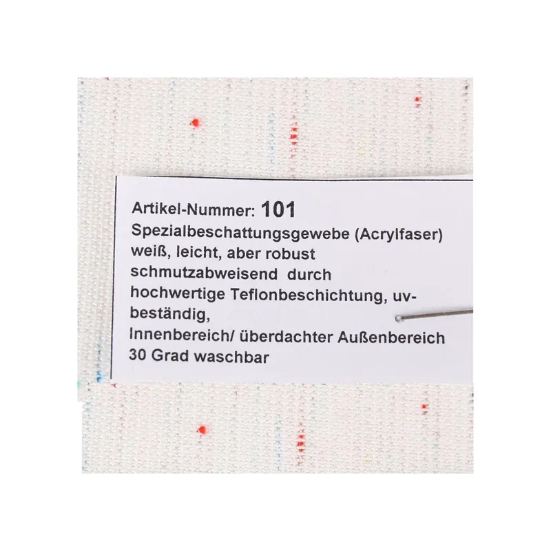 101 Sonnensegel Stoff Gardine Acrylgewebe weiss