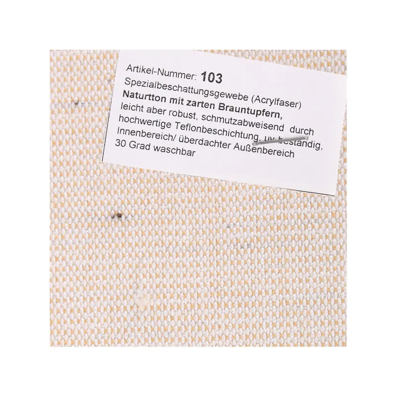 103 Sonnensegel Stoff Gardine Natur Acrylgewebe