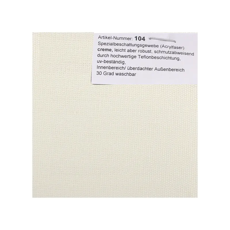 104 Sonnensegel Stoff creme Gardine Acrylgewebe Longlife 1,7 m breit