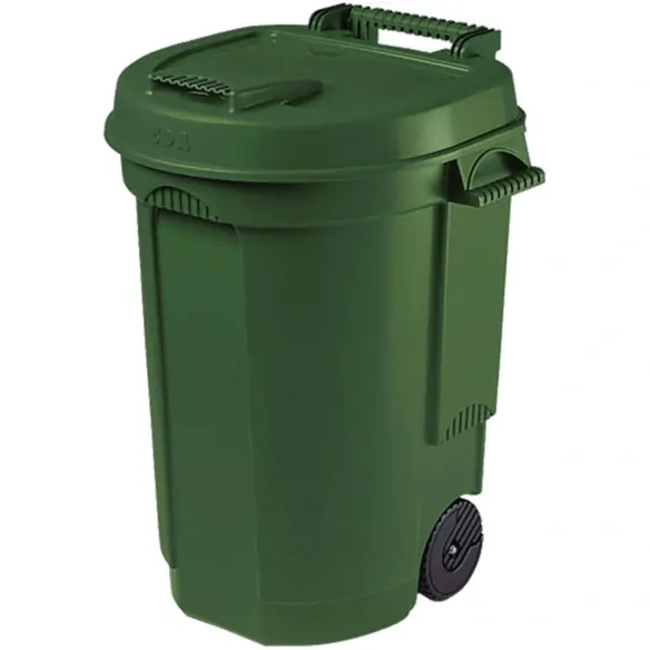 Abfalleimer, 110 l, grün, Kunststoff