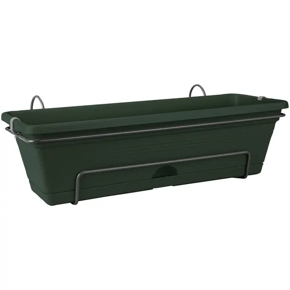 Balkonkasten »green basics «, BxH: 49 x 16,5 cm, laubgrün, Kunststoff