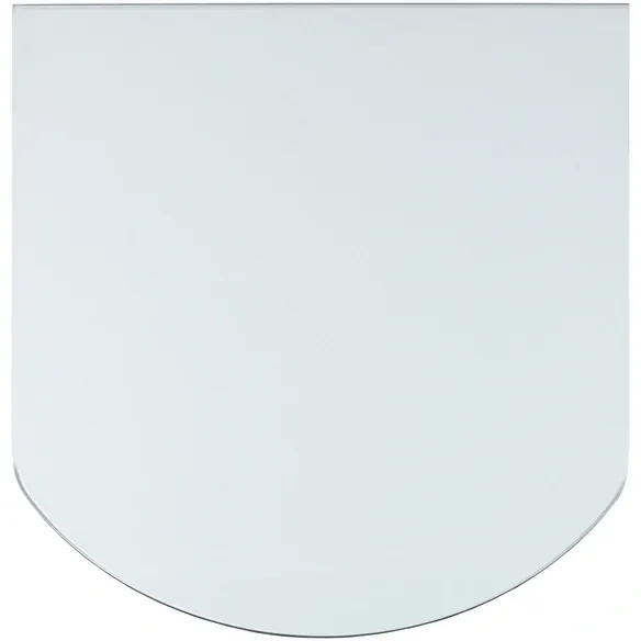 Bodenplatte, halbrund, BxL: 85 x 110 cm, Stärke: 8 mm, transparent