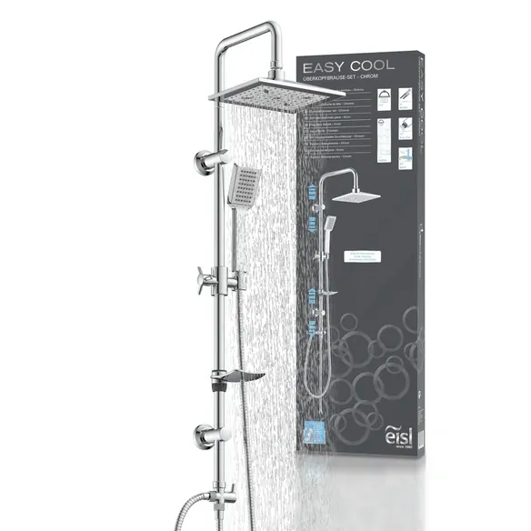 Brause-Set, »EASY COOL«, LxBxH: 105x22x34 cm, chromfarben