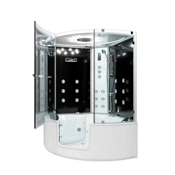 Dampfdusche, LxBxH: 140x140x210 cm, schwarz