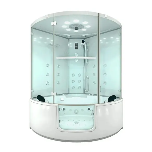 Dampfdusche, Whirlpool, LxBxH: 140x140x210 cm, weiß