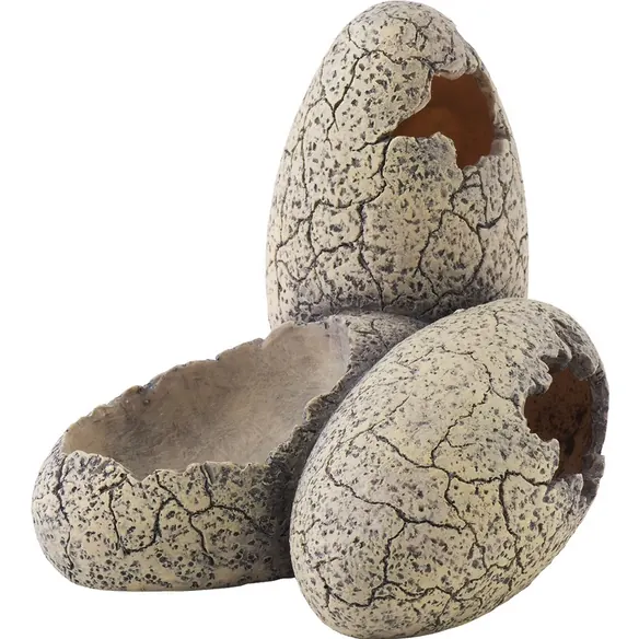 Dekofigur, EX Dinosaurier Eier klein, Harz, beige
