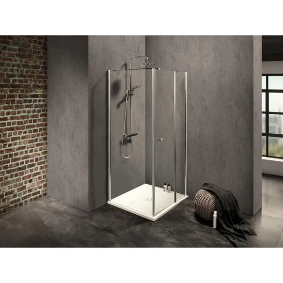 Eckdusche »Vital 2«, Einstiegsbreite: 46 cm, Drehtür rechts, Seitenwand links