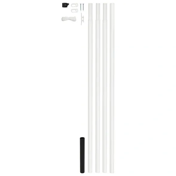 Fahnenmast, zylindrisch, L: 615 cm, inkl. Hiss-Seil