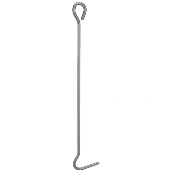 Feuerhaken, Länge: 48 cm, silberfarben