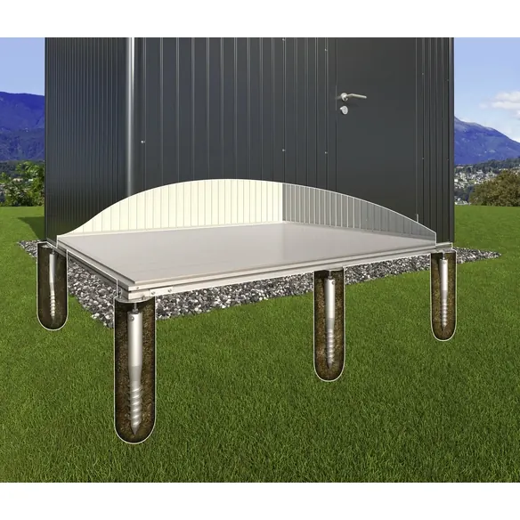 Fundament »Neo«, BxHxL: 334 x 65 x 278 cm, silberfarben