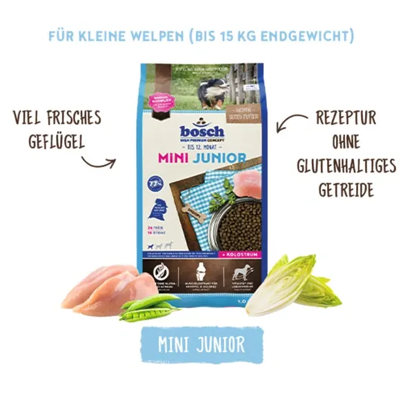 Hundetrockenfutter, 5 Stück, je 1 kg, Geflügel