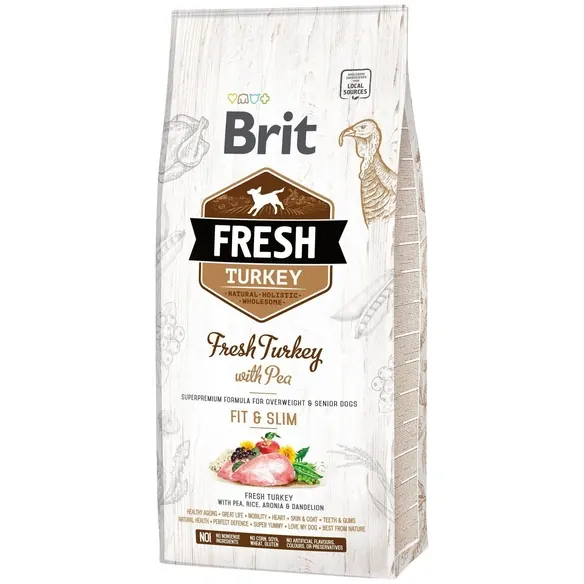 Hundetrockenfutter »Fresh Dog«, Fit & Slim, Truthan / Erbsen, senior
