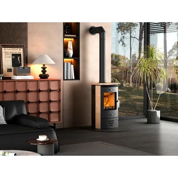 Kaminofen »NADOR 4.0«, BxH: 55 x 93,5 cm, 7 kW, Stahl / Sandstein