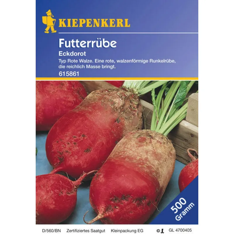 Kiepenkerl Futterrübe "Eckdorot" (Mega-Pack), 500 g