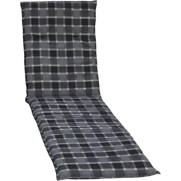 Liegenauflage »Barcelona«, grau/anthrazit, Vierecke, BxL: 60 x 193 cm
