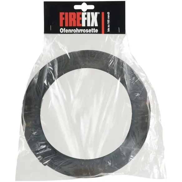 Ofenrohrrosette, ØxL: 13,5 x 18,5 cm, Stärke: 2 mm, Stahl