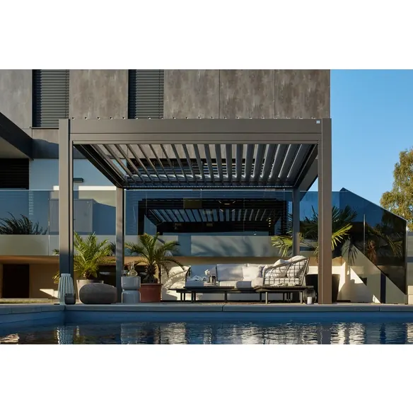 Pergola »Gr. 4 x 3«, BxHxT: 404,5 x 264 x 312 cm, dunkelgrau-metallic