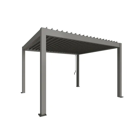 Pergola »Gr. 4x3,5«, BxHxT: 404,5 x 255 x 367 cm, quarzgrau-metallic
