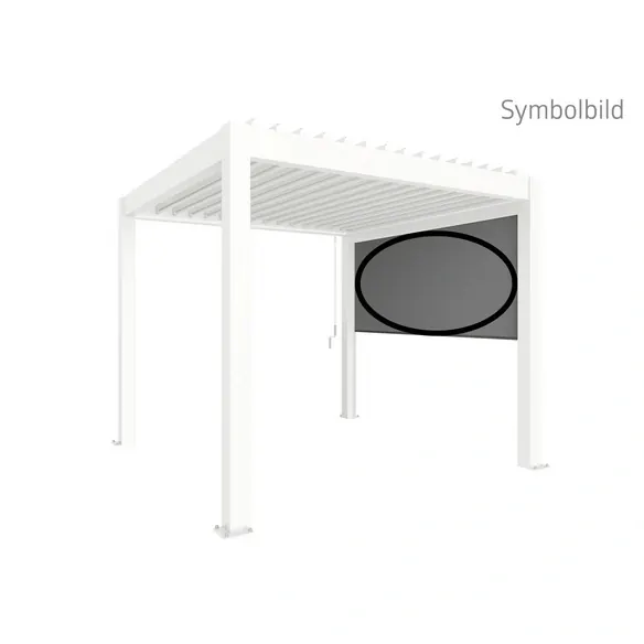 Pergola-Sonnenrollo, Gr. 3m, BxHxT: 272 x 235 x 10 cm, weiß