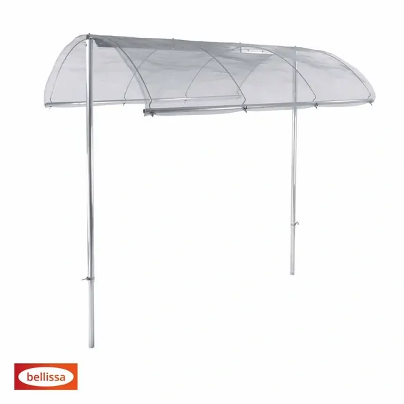 Tomatendach, LxH: 150 x 125 - 185 cm, Silber