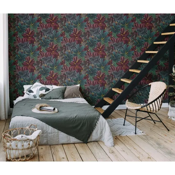 Vliestapete »Lea Bali«, BxL: 53 x 1005 cm, Dschungelprint, strukturiert