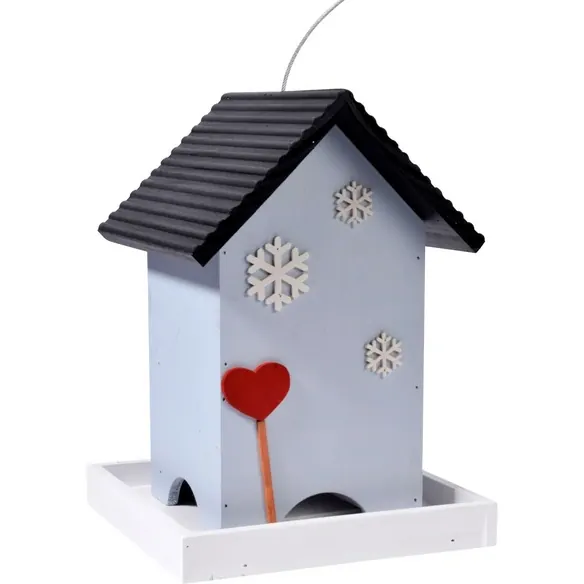 Vogelhaus, »Ambiente«, Schnee-Herz, naturfarben