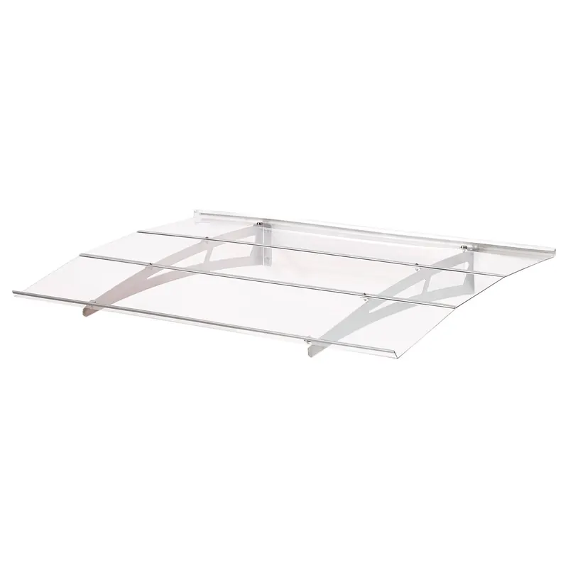 Vordach Madrid 1400 pulverbeschichtet silbergrau 140 x 90 cm