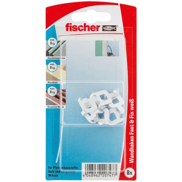 Wandhaken »Fast & Fix«, mit 8 Haken, Metall