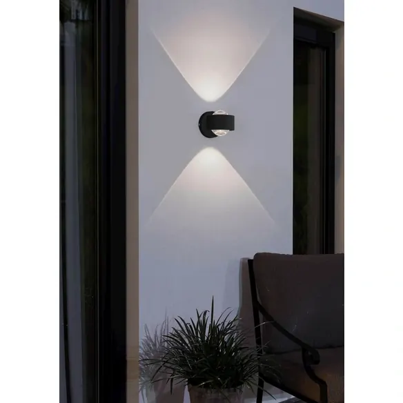 Wandleuchte »TREVIOLO«, 2x2,2 W, LED Aluguss Anthrazit, (HxL):8,5 x 9 cm
