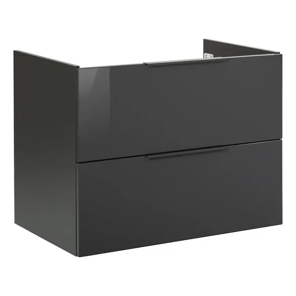 Waschtischunterschrank »LUNA«, Anthrazit, 2 Schubladen, BxHxT: 80 x 60,2 x 48,8 cm