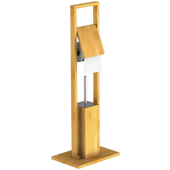 WC-Garnitur, BxH: 21 x 82 cm, Bambus, braun