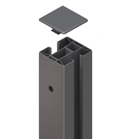 Zaunpfosten »System Klemmpfosten«, 8x8x235 cm, anthrazit